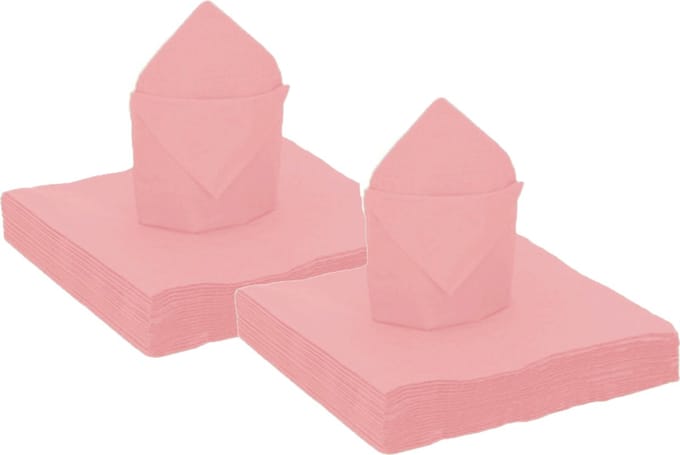 Santex feest servetten - 50x stuks - roze - 40 x 40 cm - papier