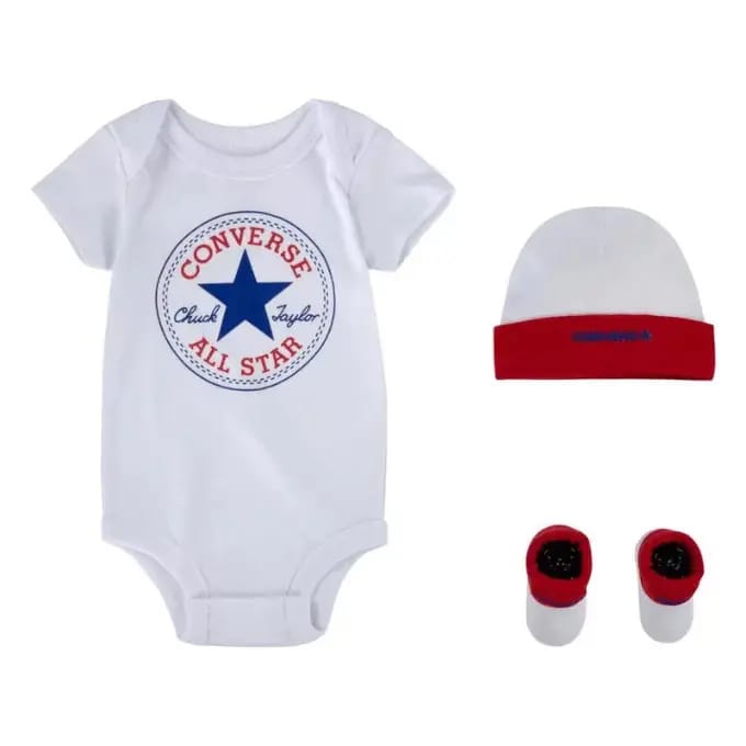 Baby romper, muts en laarsjes set Converse CHN Classic CTP (x3)