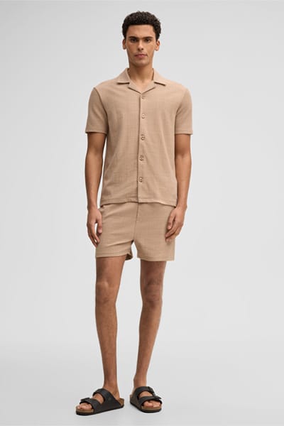 Jersey overhemd Filip, beige