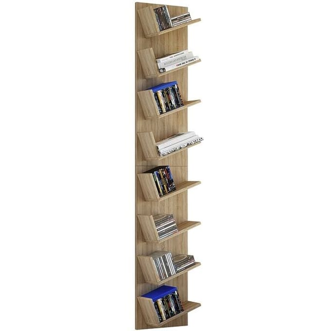Houten wandplank Hangende plank Boekenplank Wandplank Deco plank Lansi Maxi