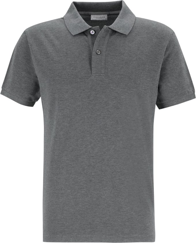 Profuomo Piqué Poloshirt Melange Grijs - Maat M - Heren