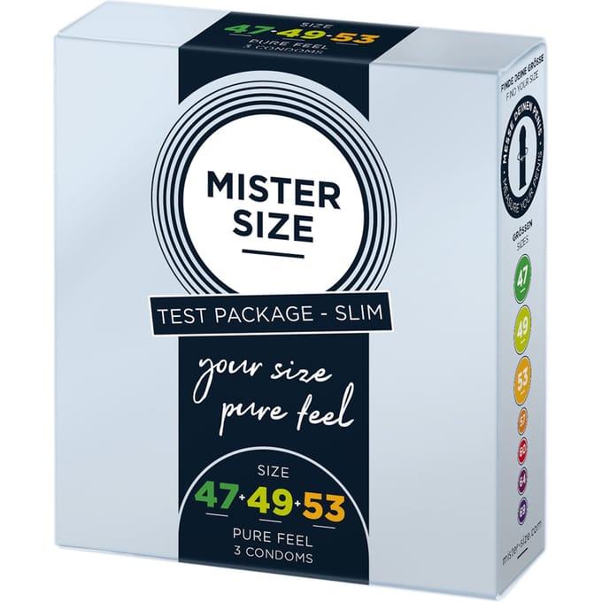 MISTER SIZE Test Box - Condooms - Maattestset 47/49/53 mm - Meerdere maten - Perfecte pasvorm