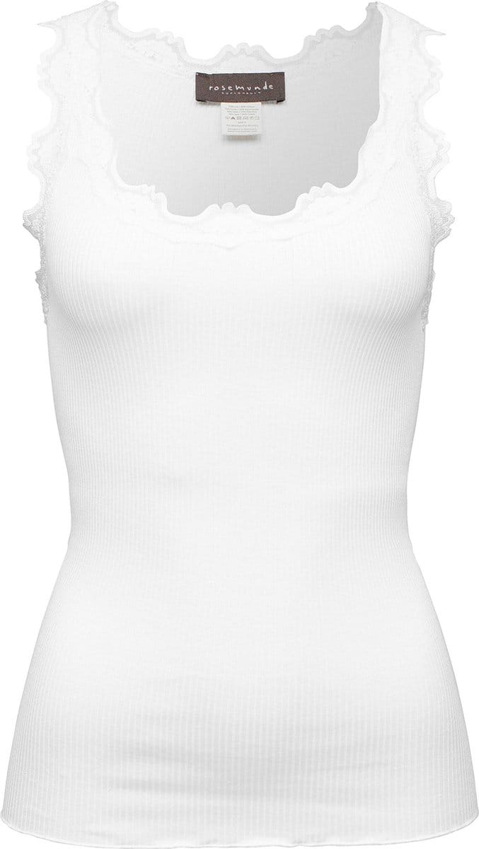 Rosemunde Silk Top W/ Lace Dames - Topjes - Ecru - Maat XL