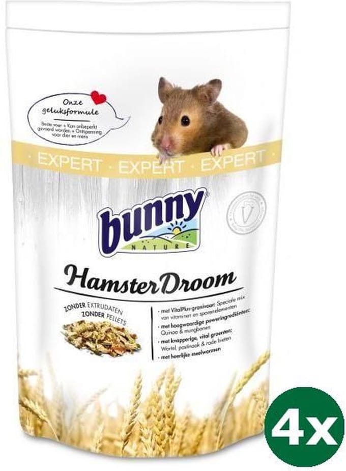 4x500 gr Bunny nature hamsterdroom expert