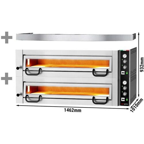 GGM Gastro Elektro Pizzaofen Power - 6+6x 34 cm - Manuell - inkl. Haube