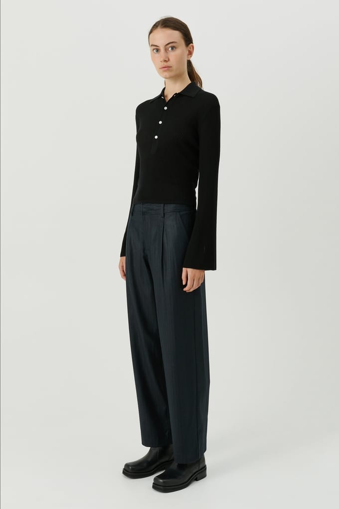 Soulland Kiki Jumper Polo Black Größe: XXS/XS | Pullover Outlet | Unisex | Schwarz