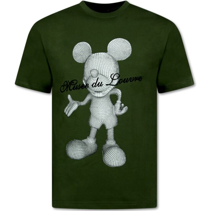 Tshirts Heren Grappig - Oversized T shirt Heren - Funny Shirt Mouse - 699 - Groen