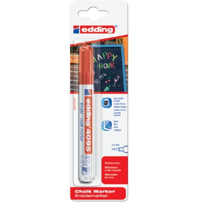 Krijtstift edding 4095 rond rood 2-3mm blister | Blister a 1 stuk