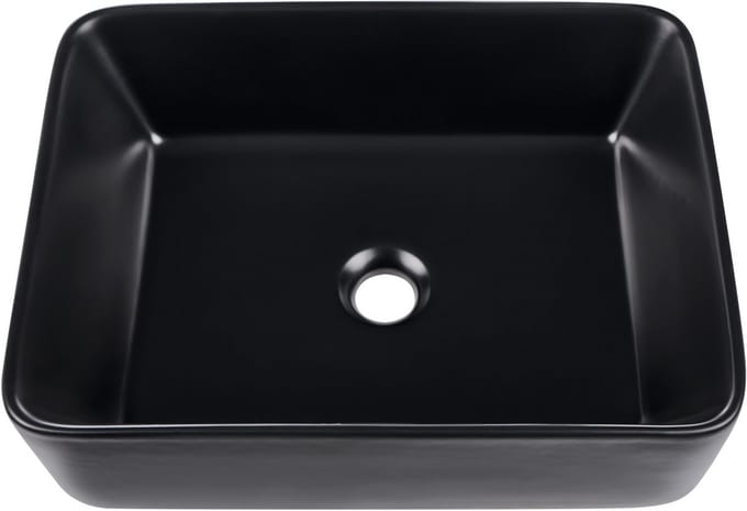 TRAVESIA - Wastafel - Zwart - 49 x 38 cm - Keramiek