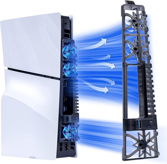 YONO Ventilator geschikt voor Playstation PS5 SLIM - Cooling Fan - Koeling Accessoires - Zwart