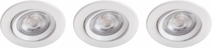 Philips Inbouwspot Sparkle Wit ⌀8,5cm 5w 3 Stuks