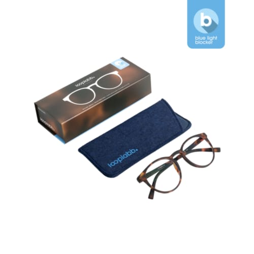 Looplabb blue light blocker sterkte +2,00 model papillon turtle