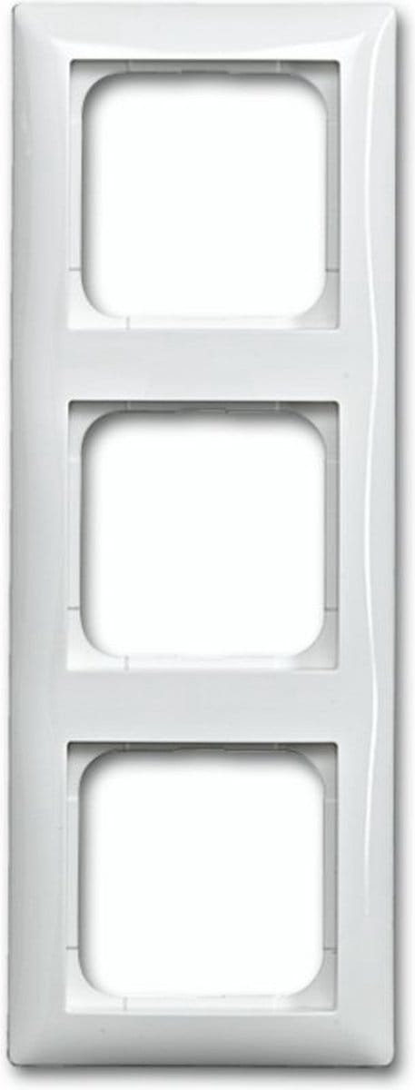 Busch-Jaeger Bj bal inbouw afdekraam polar wit 3-voudig vertikaal en horizontaal
