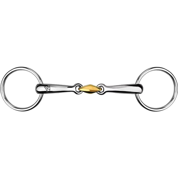 Mors 2 ringen voor paard anatomisch met dubbele kromming York