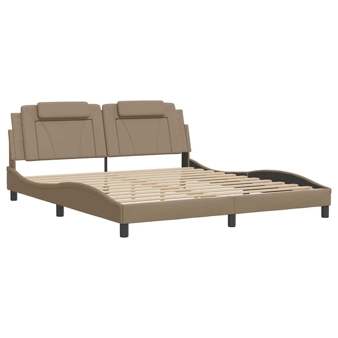vidaXL - Bedframe - "Viana" - zonder - matras - cappuccinokleurig - 180x200 - cm