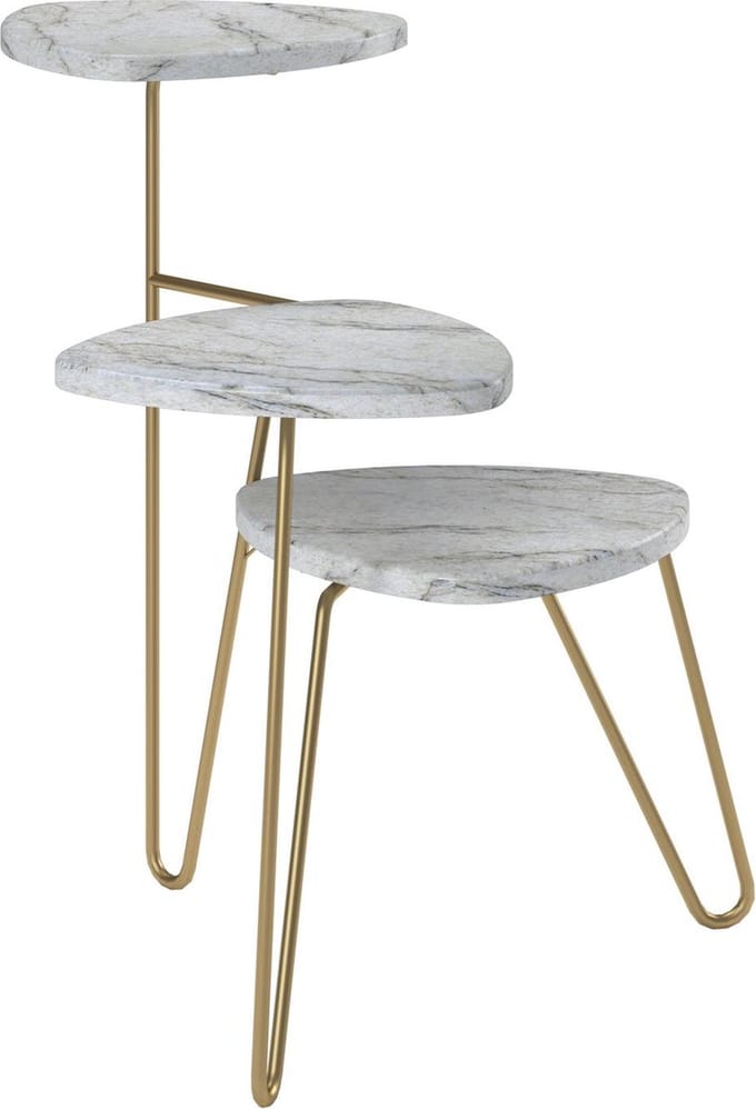 Athena-Plantenstandaard - Wit Marmerlook