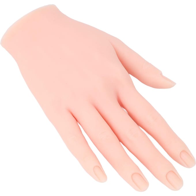 Nail Art Oefenhand Hoge Simulatie Flexibele Siliconen Nagel Oefen Training Mannequin Hand voor beige