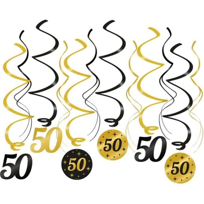 Paperdreams - 6 Swirls Classy Party - 50 jaar
