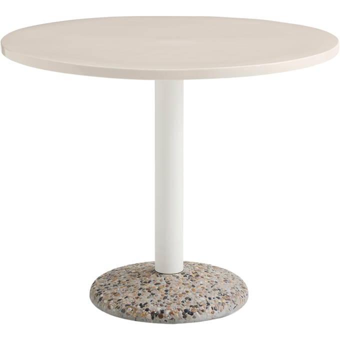 HAY Keramische Outdoortafel - warm white - Ø 90 cm