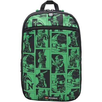 LEGO Small Extended Backpack, voor een jongen, Groen, Rugzak, maat: One size