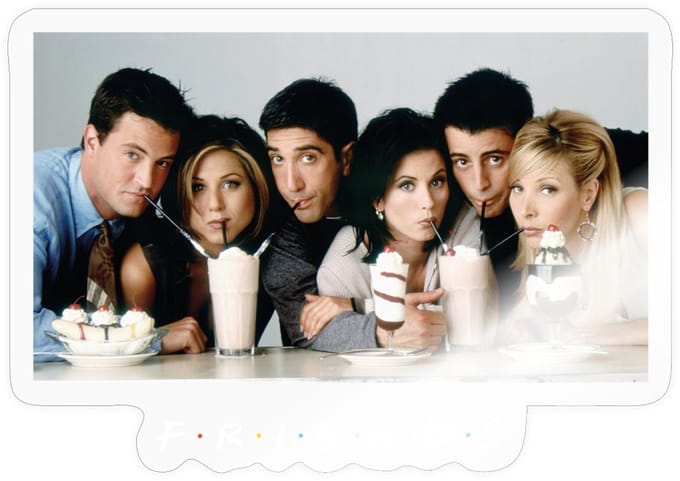 Friends Milkshake Sticker Maat S (max. 10 x 10cm)