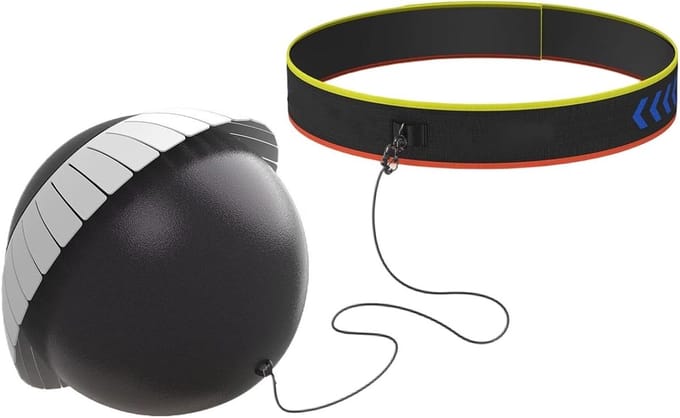 Boks Reflex Bal - Stootuitrusting Training - Sport Coördinatie - Scheurbestendig PVC Schuim - Verstelbaar - Zwart