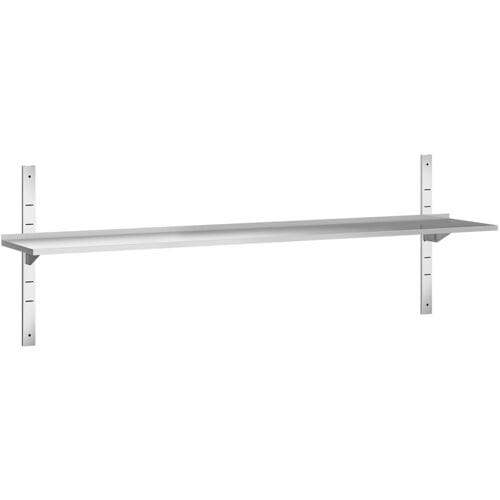 GGM Gastro Wandborde PREMIUM - 2000x300mm - mit 1 Etage Zilver