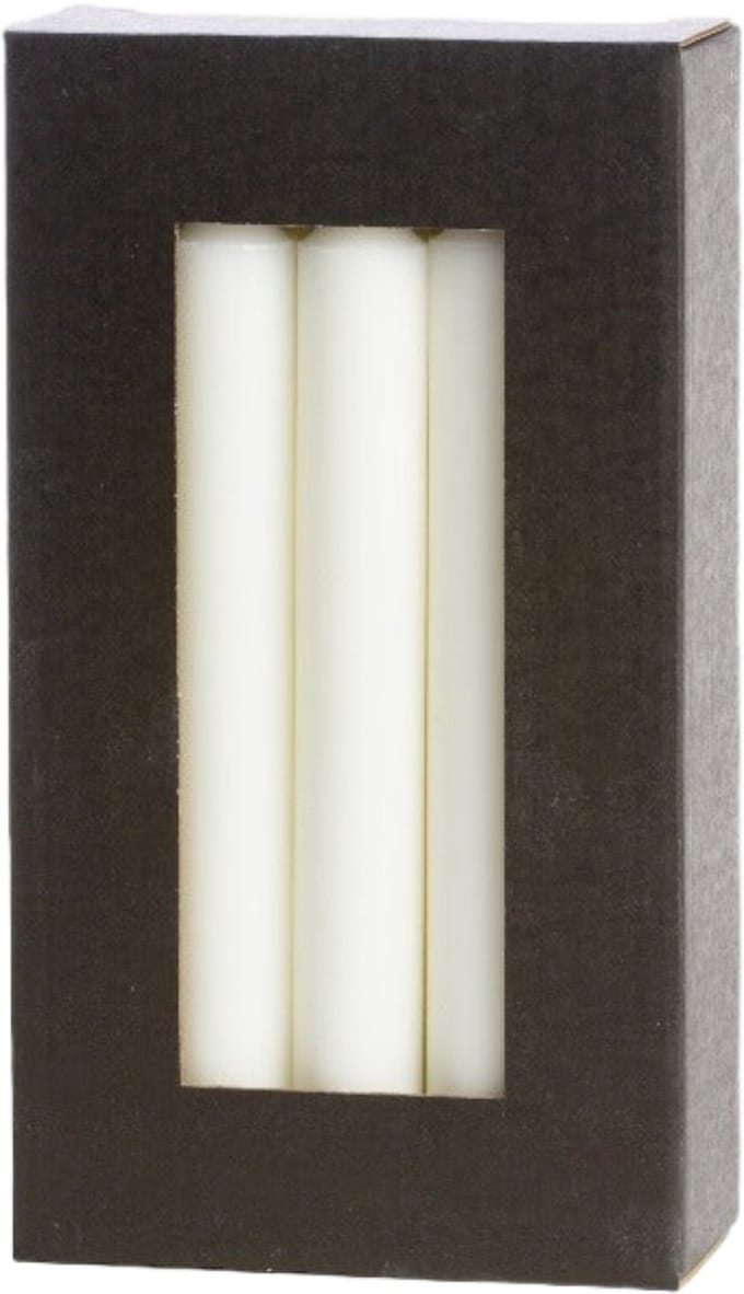 Dinerkaarsen - Kaarsen - 10 stuks - Wit - 2,2 x 19 cm - Rustik Lys