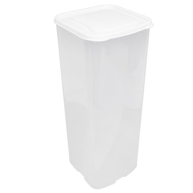 Broodopbergcontainer Plastic Transparant Ruimtebesparend Multifunctioneel met Deksel Broodbewaarder voor L white