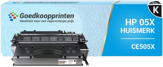 Huismerk HP 05X (CE505X) toner Zwart - 7.000 afdrukken