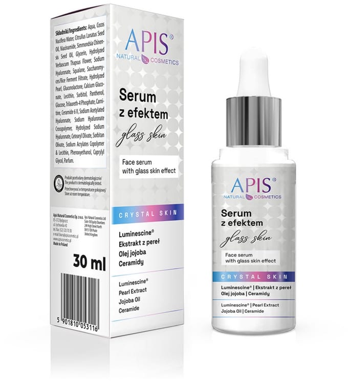 APIS Crystal Serum - Verhelderend Serum - Glass Skin Effect, Ceramiden, 30 ml