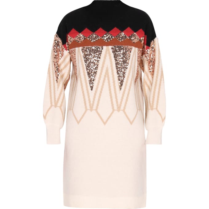 IZIA Jurk Dames Rood Veelkleurig
