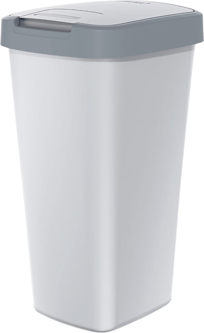 Keden - Compact Q - Afvalbak 25L - prullenbak -Essenkleur met lichtgrijs frame