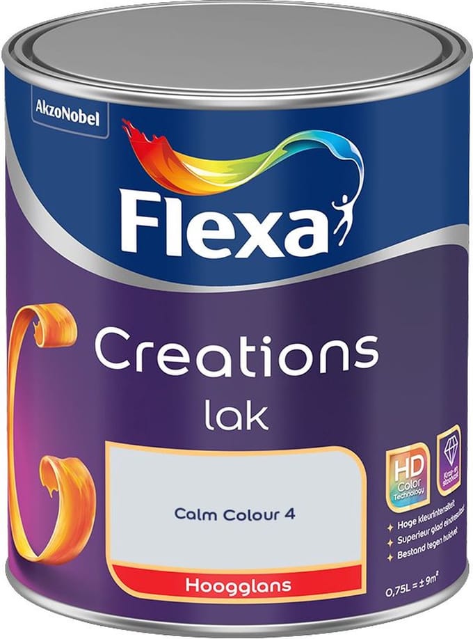 Flexa - Creations Lak Hoogglans - Calm Colour 4 - Mengverf - 750 Ml