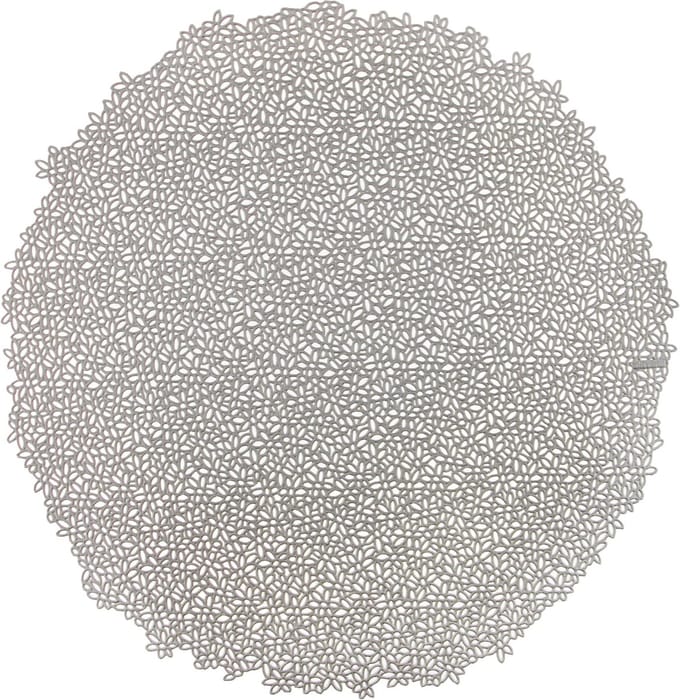 Placemat FLOWER, SET/6, dia 38cm, taupe