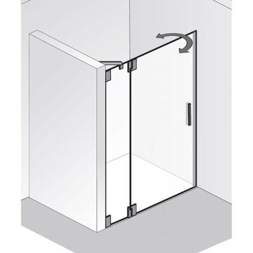 HSK K2 hinged door on side panel Door hinge left