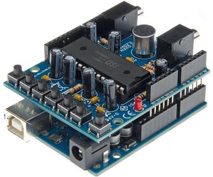 Whadda Audio-opname Shield Arduino 80 X 55 X 30 Mm Blauw/zwart