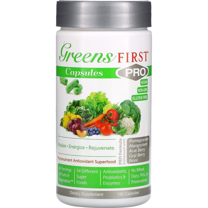 Greens First, PRO Fytovoedingsstof Antioxidant Superfood, 180 Capsules