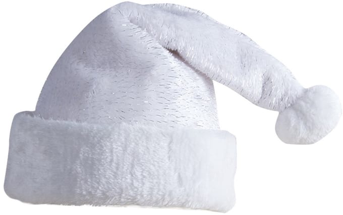 PTIT CLOWN - Witte kerstmuts voor volwassenen