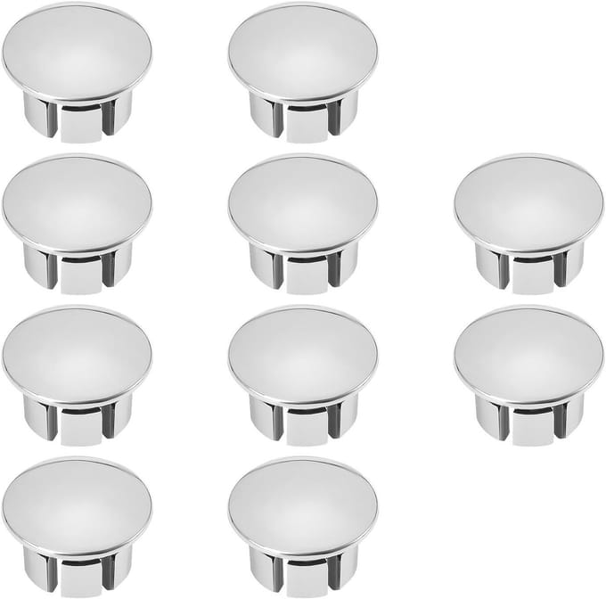 Dailygoods- Stuurpluggen 10 Stuks - Zilver - 25mm/18,5mm
