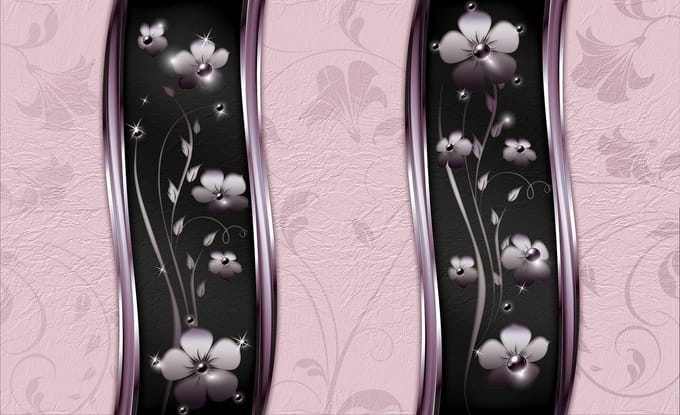 Abstract Floral Pattern Photo Wallcovering