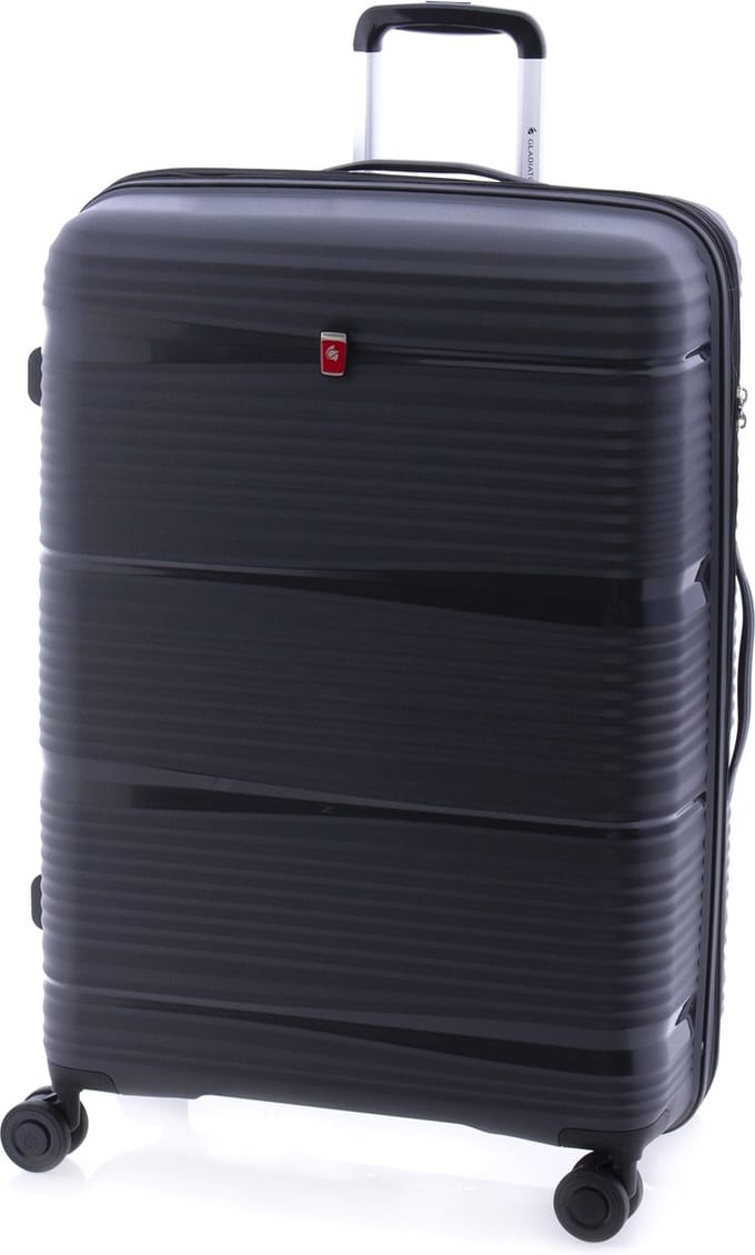 Gladiator Bionic Grote Koffer - 76 cm - 100/110 liter - Expandable - TSA slot - Eco Friendly Recyclebaar PP - Zwart