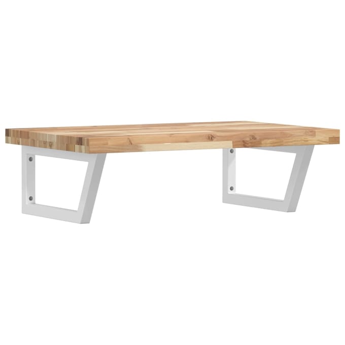 vidaXL - Badkamer - wandschap - staal - en - massief - acaciahout