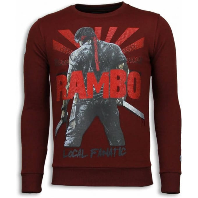Local Fanatic Rambo rhinestone sweater