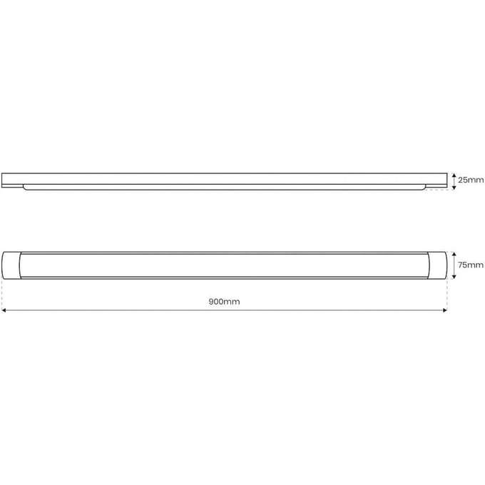 Milagro Lighting LED plafondlamp Batten, lengte 90 cm, aluminium, wit, 4.000 K