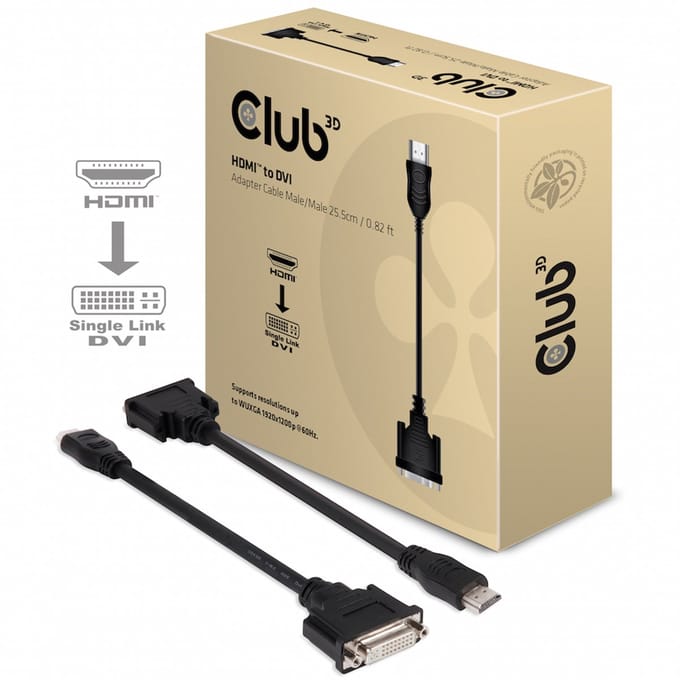 Club 3D HDMI™ naar DVI-D enkele link passieve adapter
