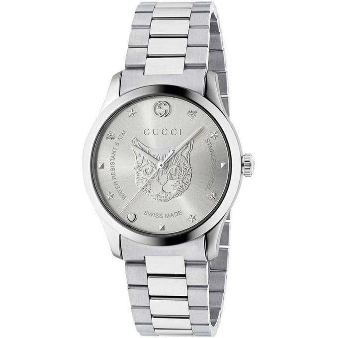 Gucci YA1264095 G-Timeless Zilveren Wijzerplaat Unisex horloge