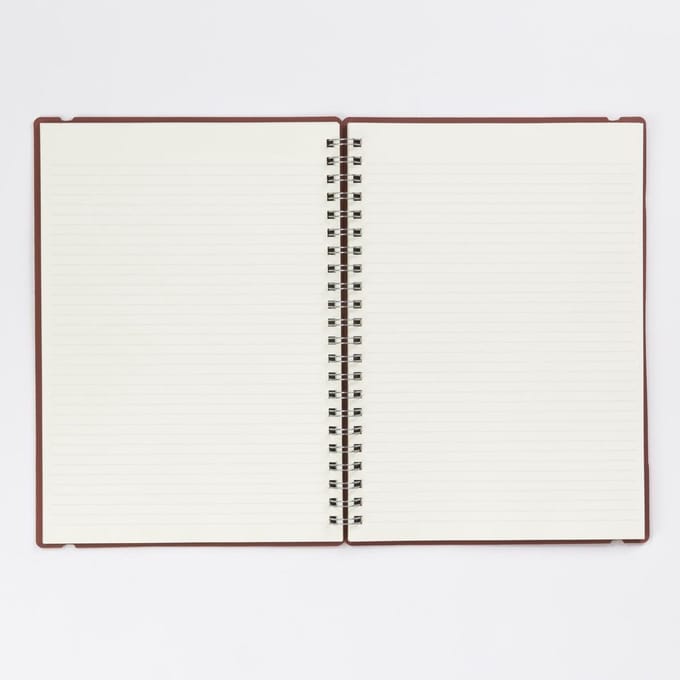 Vacavaliente - Studio Notitieboek A4 - Gerecycled Leer - Bruin