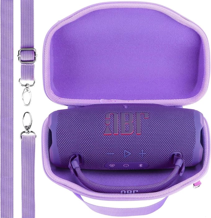 Duurzame Hard Protective Case voor Draagbare Bluetooth Speaker, Paars, Geschikt voor Charge 6, Schokbestendig en Waterdicht