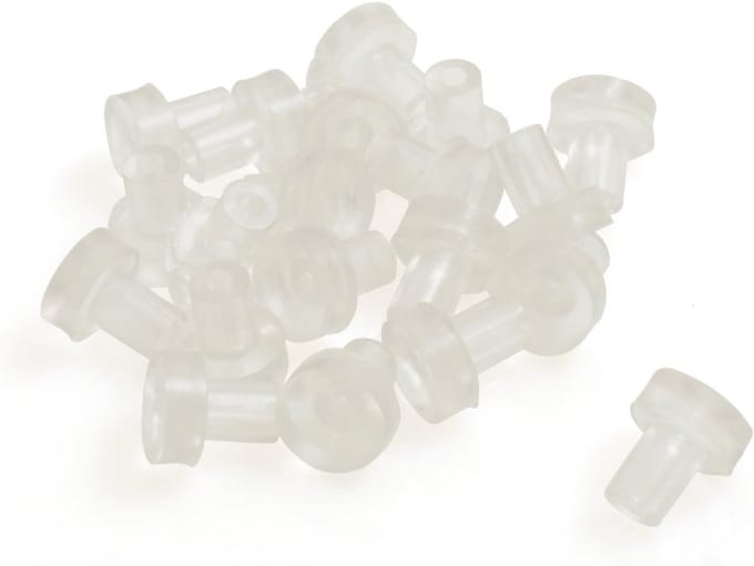 Set van 20 Zelfklevende PVC Glassteunen Ø 4 mm Transparant